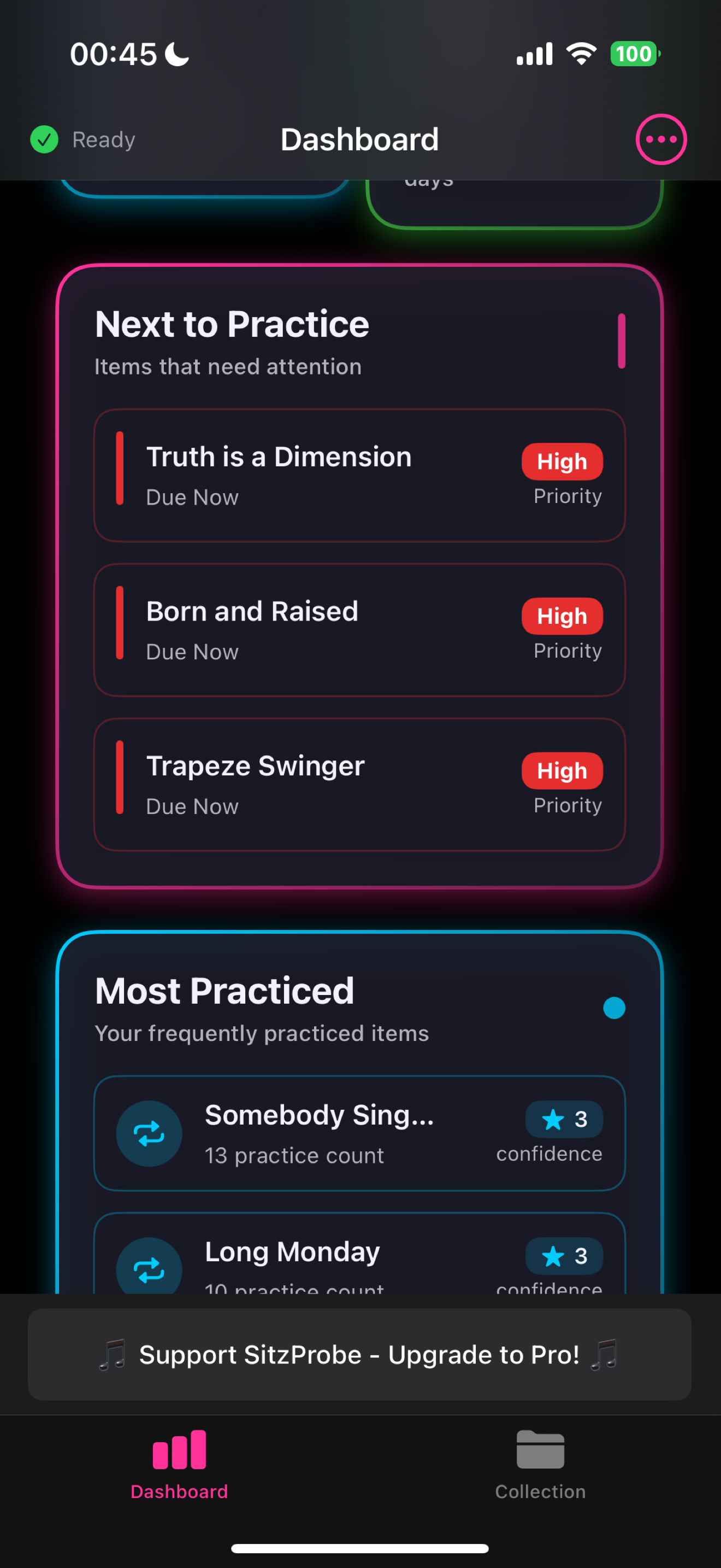SitzProbe App Screenshot